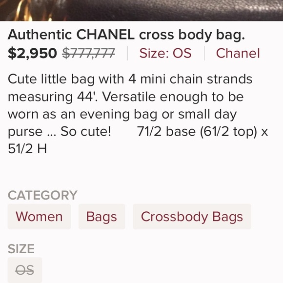 RARE! Authentic CHANEL Crossbody bag - Picture 5 of 5